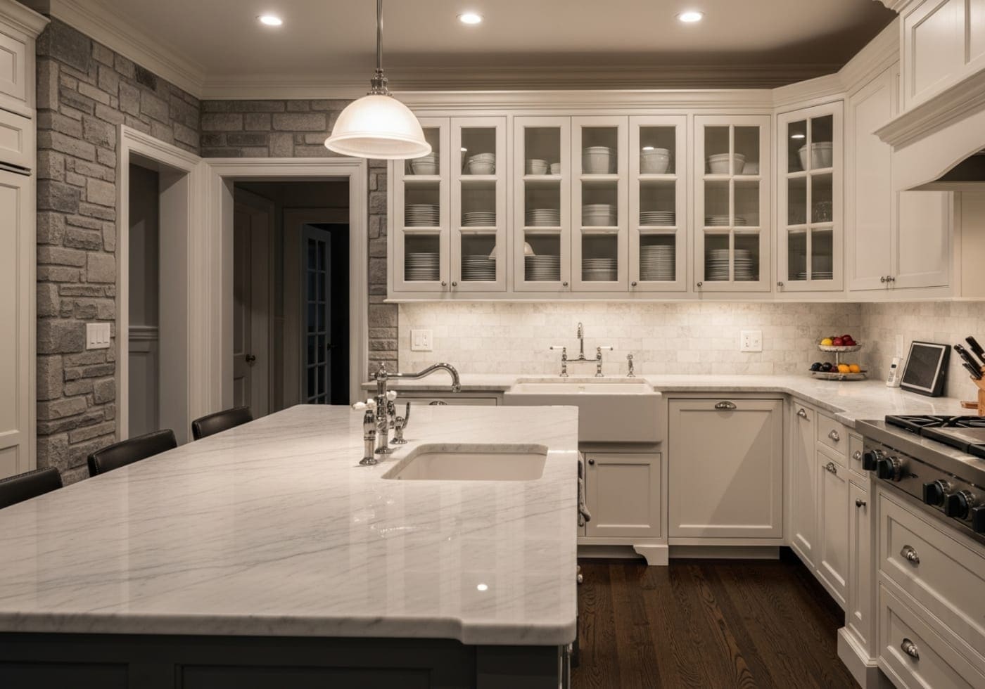 A spotless kitchen at the end of the night